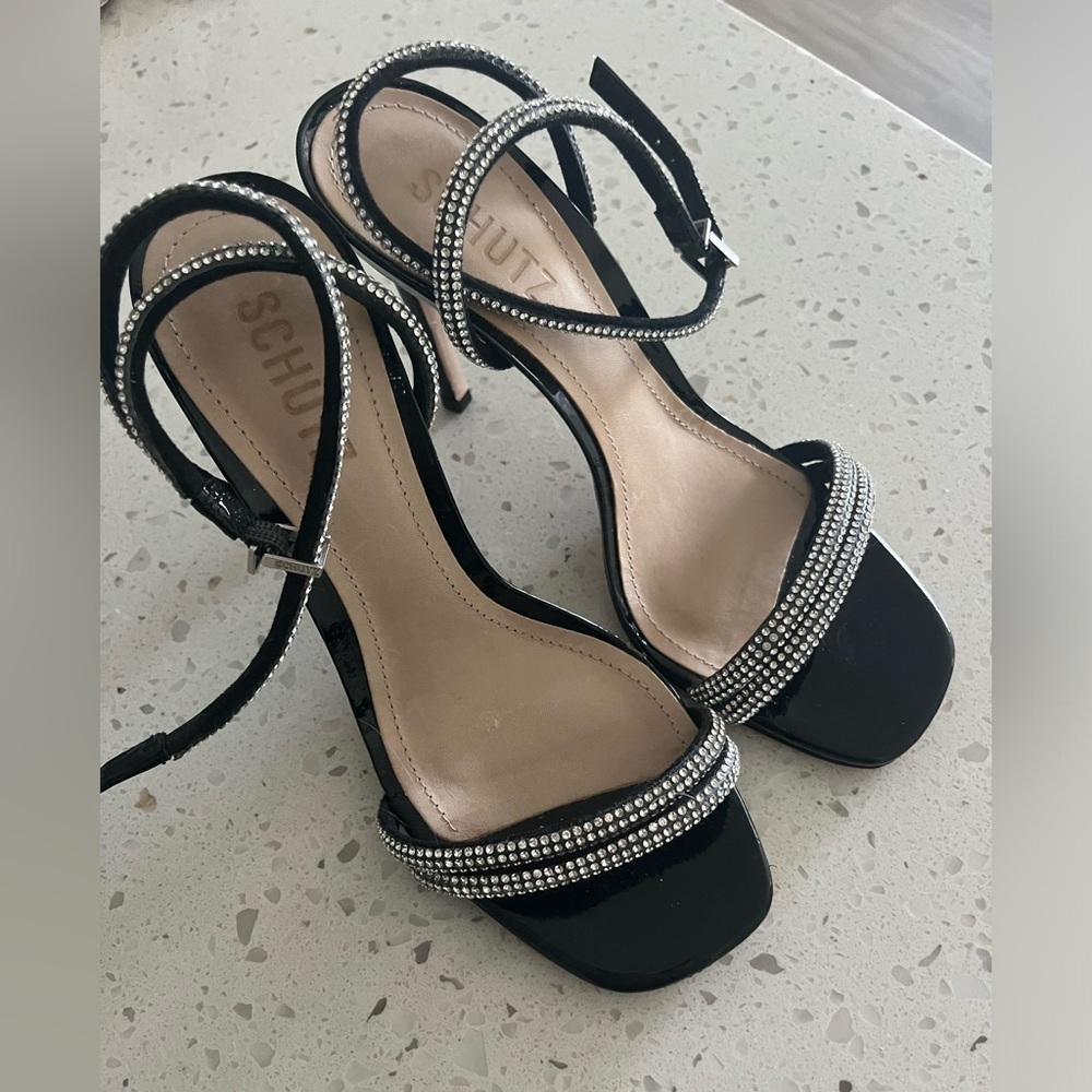 Schutz rhinestone embellished heels
